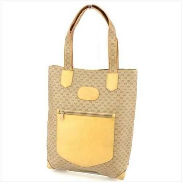 Gucci Tote bag Beige PVC Leather Woman unisex Authentic Used - Picture 1 of 9